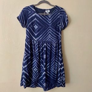Old Navy Navy Blue Tie Dye Dress